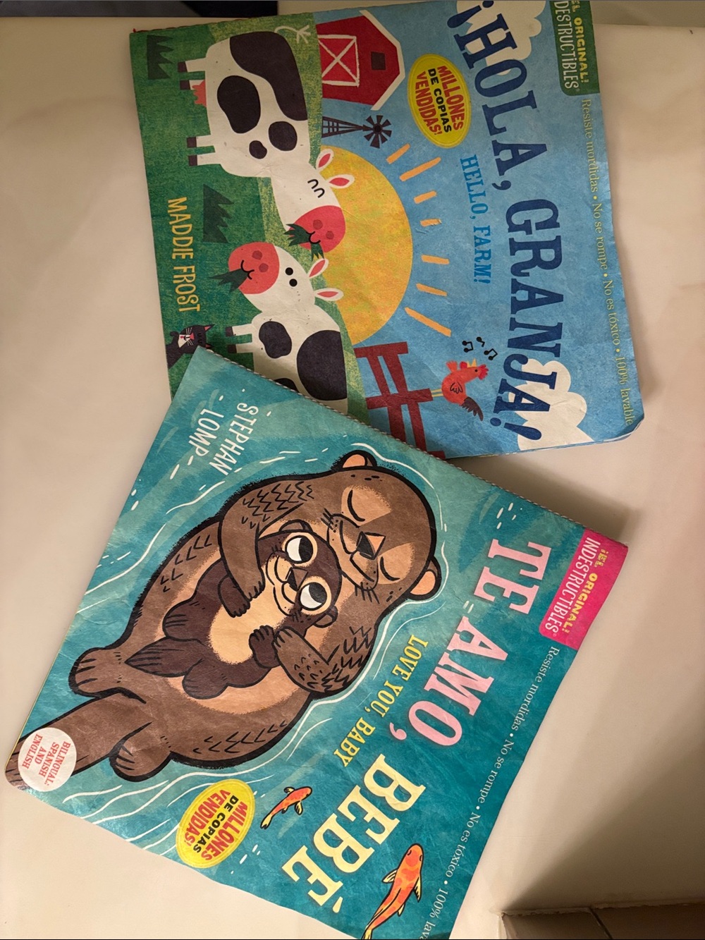 Indestructible Books: Te Amo, Bebé & ¡Hola, Granja! Bilingual Kids Books
